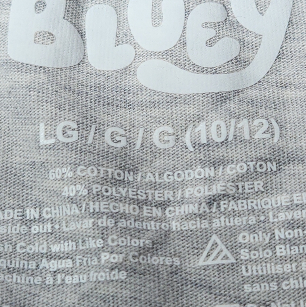 Girls' Bluey Holiday Short Sleeve Graphic T-Shirt - Heather Gray L - Picture 8 of 11